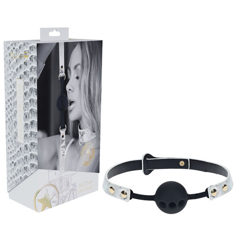 OUCH! Florence Collection - Silicone Ball Gag - White Breathable Mouth Restraint - Image 1