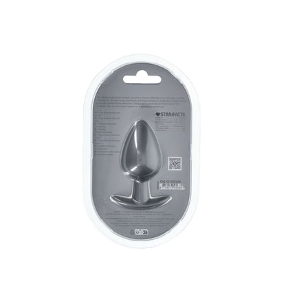 OUCH! Anal Plug - Large - Gun Metal Grey 8.9 cm Large Butt Plug