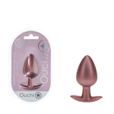 OUCH! Anal Plug - Large - Rose Gold - Rose Gold 8.9 cm Large Butt Plug - Image 1