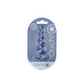 OUCH! Beaded Anal Plug - Metallic Blue - Metallic Blue 11.7 cm Butt Plug