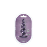 OUCH! Beaded Anal Plug - Metallic Purple - Metallic Purple 11.7 cm Butt Plug - Image 4