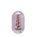 OUCH! Beaded Anal Plug - Rose Gold - Rose Gold 11.7 cm Butt Plug - Image 3