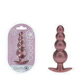 OUCH! Beaded Anal Plug - Rose Gold - Rose Gold 11.7 cm Butt Plug - Image 1