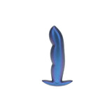 OUCH! Finger Anal Plug - Metallic Blue - Metallic Blue 11.7 cm Butt Plug - Image 2