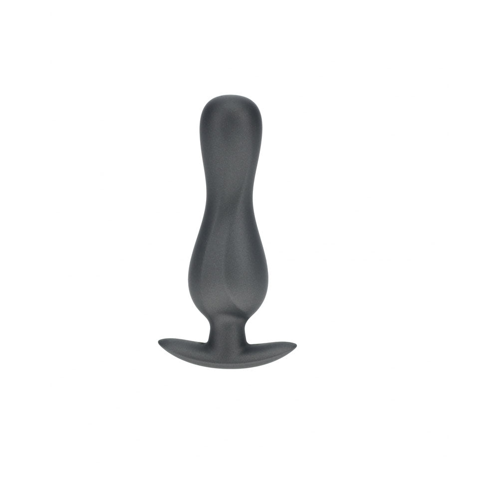 OUCH! Curvy Anal Plug - Gun Metal Grey 11.7 cm Butt Plug