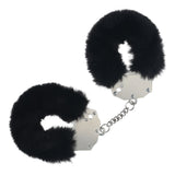 OUCH! Heavy-Duty Fluffy Cuffs - Black - Black Fluffy Restraints - Image 1
