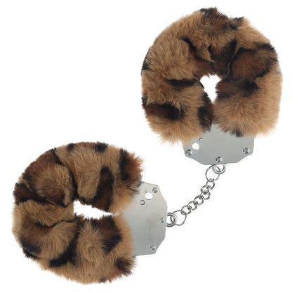 OUCH! Heavy-Duty Fluffy Cuffs - Leopard Fluffy Restraints
