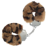 OUCH! Heavy-Duty Fluffy Cuffs - Leopard - Leopard Fluffy Restraints - Image 1