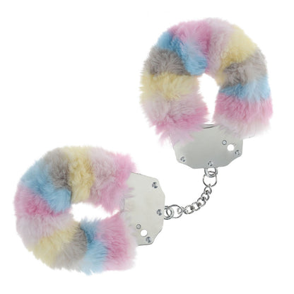 OUCH! Heavy-Duty Fluffy Cuffs - Multicolour 2 - Multicoloured Fluffy