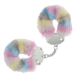 OUCH! Heavy-Duty Fluffy Cuffs - Multicolour 2 - Multicoloured Fluffy Restraints - Image 1