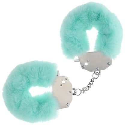 OUCH! Heavy-Duty Fluffy Cuffs - Powder Fluffy Restraints - Green