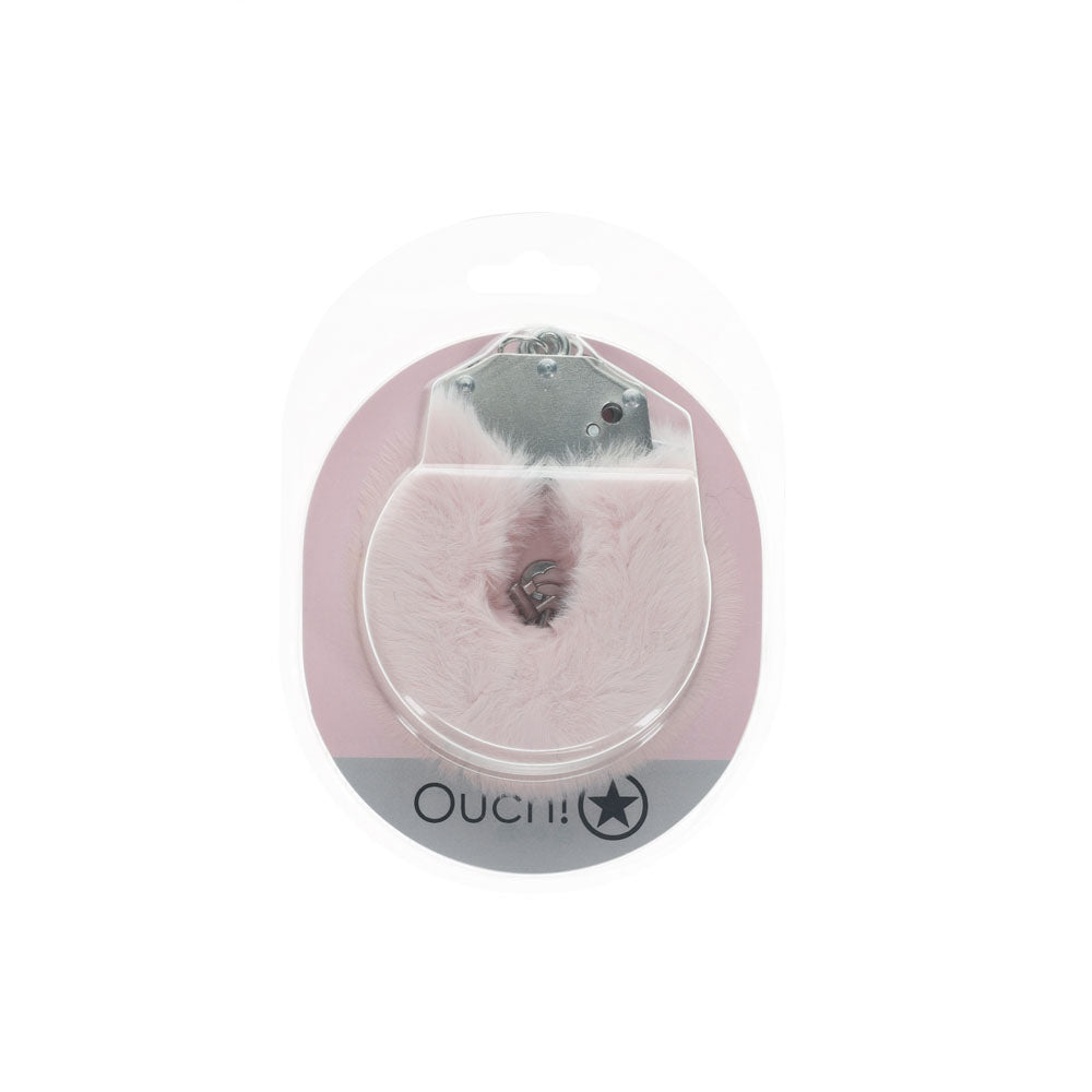 OUCH! Heavy-Duty Fluffy Cuffs - Powder Fluffy Restraints