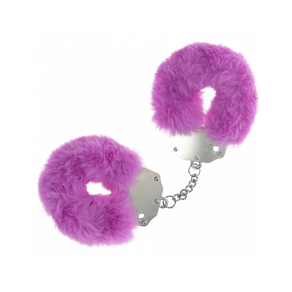 OUCH! Heavy-Duty Fluffy Cuffs Fluffy Restraints - Purple