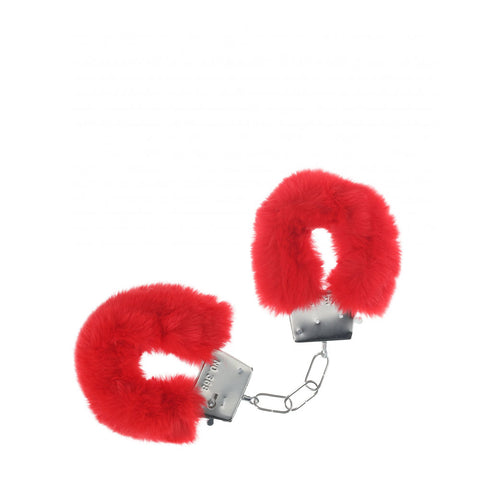 OUCH! Classic Fluffy Cuffs - Red - Red Fluffy Restraints - Image 1