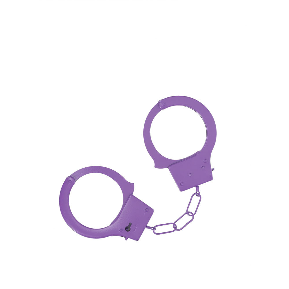 OUCH! Classic Metal Cuffs Restraints - Purple