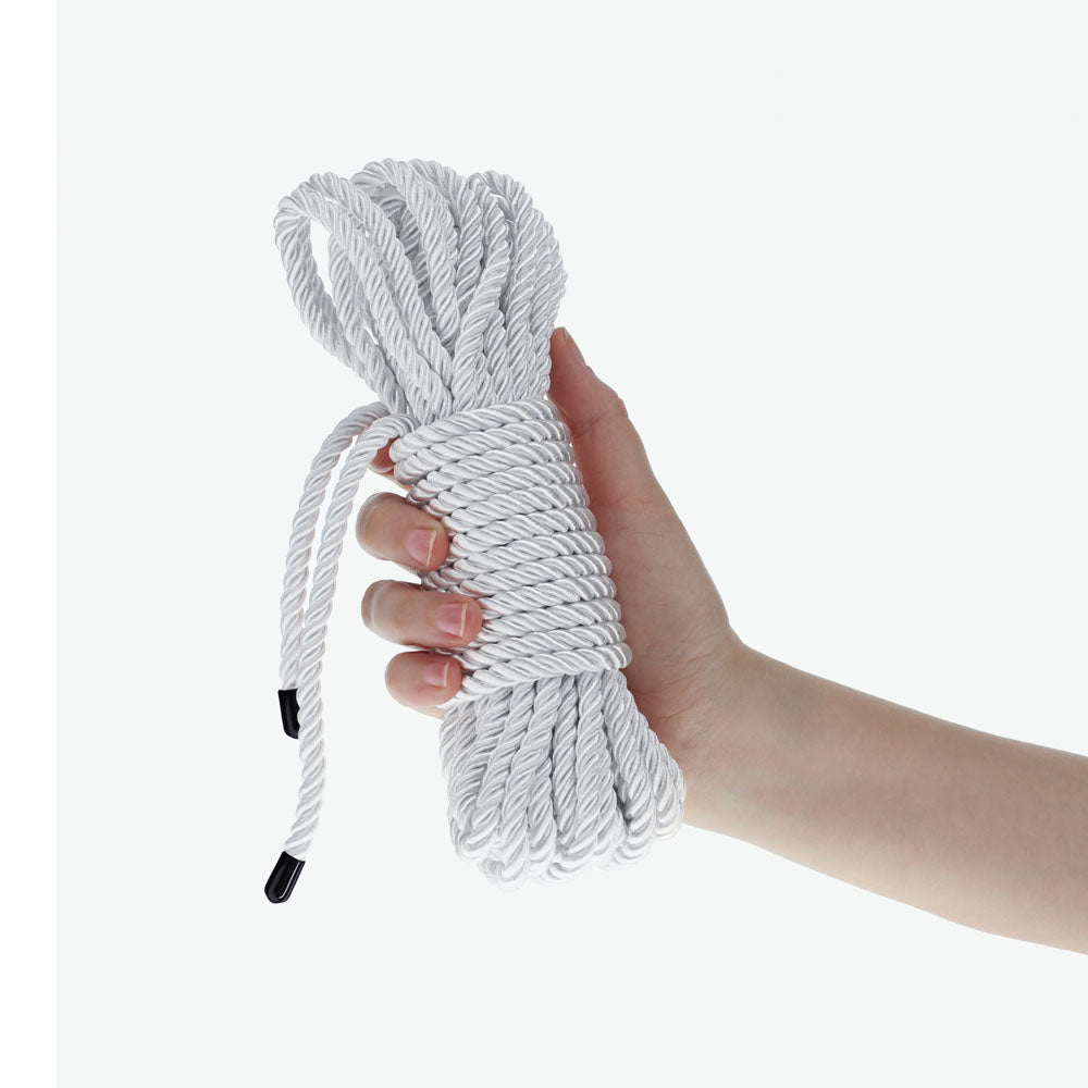 OUCH! Bondage Rope - 10 M - Silver Nylon Bondage Rope - 10 metre Length