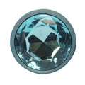 OUCH! Paris Collection - Metal Anal Plug Set - Blue - Metallic Blue Butt Plugs with Gem Bases - Set of 3 Sizes