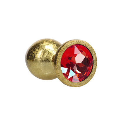 OUCH! Milan Collection - Metal Anal Plug Set - Gold Butt Plugs with Gem Bases - Set of 3 Sizes