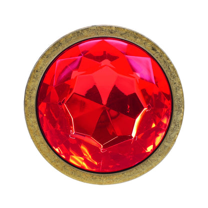 OUCH! Milan Collection - Metal Anal Plug Set - Gold Butt Plugs with Gem Bases - Set of 3 Sizes