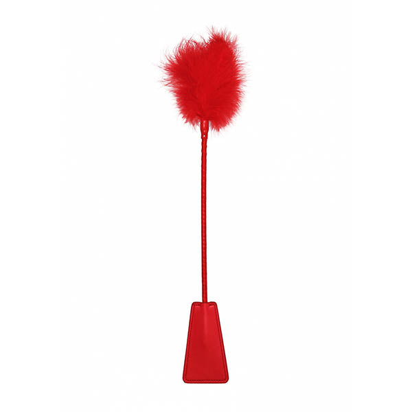 Ouch! Crop With Feather - Red Whip - Image 1