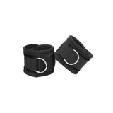 OUCH! Velvet & Velcro Adjustable Handcuffs - Black Restraints - Image 3