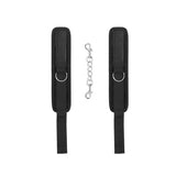 OUCH! Velvet & Velcro Adjustable Handcuffs - Black Restraints - Image 5
