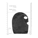 Ouch! Velvet & Velcro Mask with Eye and Mouth Opening - Black Hood - Image 5