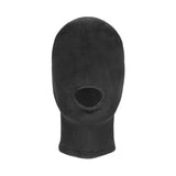 Ouch! Velvet & Velcro Mask with Mouth Opening - Black Hood - Image 3