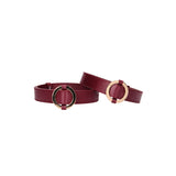 OUCH! Halo - Thigh Cuffs - Burgundy Leg Restraints - Image 3