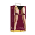 OUCH! Halo - Thigh Cuffs - Burgundy Leg Restraints