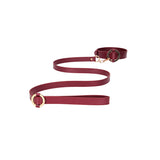 OUCH! Halo - Collar With Leash - Burgundy Restraint - Image 3