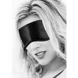 OUCH! Black & White Satin Eye-Mask - Black Eye Restraint - Image 2