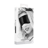 OUCH! Black & White Satin Eye-Mask - Black Eye Restraint - Image 1