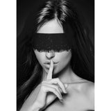 OUCH! Black & White Lace Mask With Elastic Straps - Black Eye Restraint - Image 3