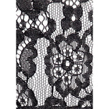 OUCH! Black & White Lace Mask With Elastic Straps - Black Eye Restraint - Image 6