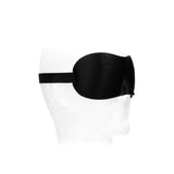 OUCH! Black & White Satin Curvy Eye Mask - Black Eye Restraint - Image 3