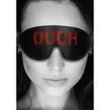 OUCH! Black & White Bonded Leather Eye-Mask ''Ouch'' - Black Eye Restraint - Image 2