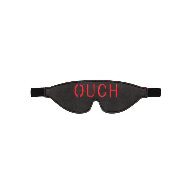 OUCH! Black & White Bonded Leather Eye-Mask ''Ouch'' - Black Eye