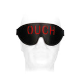 OUCH! Black & White Bonded Leather Eye-Mask ''Ouch'' - Black Eye Restraint - Image 4