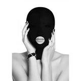 OUCH! Black & White Submission Mask - Black Hood Mask - Image 3