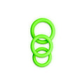 OUCH! Glow In The Dark Cock Ring Set - Glow in Dark Cock Rings - Set of 3 Sizes