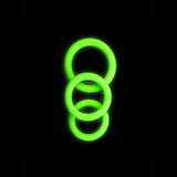 OUCH! Glow In The Dark Cock Ring Set - Glow in Dark Cock Rings - Set of 3 Sizes - Image 1