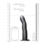 OUCH! Curved Hollow Strap-on - 8in/20cm - Gunmetal Grey 20 cm Hollow Strap-On - Image 9