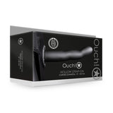 OUCH! Curved Hollow Strap-on - 8in/20cm - Gunmetal Grey 20 cm Hollow Strap-On - Image 1