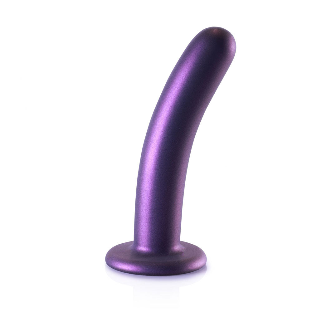 OUCH! Smooth Silicone G-Spot Dildo - 6'' / - Metallic Purple Dildo