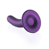 OUCH! Smooth Silicone G-Spot Dildo - 6'' / 14.5 cm - Metallic Purple 14.5 cm Dildo - Image 5