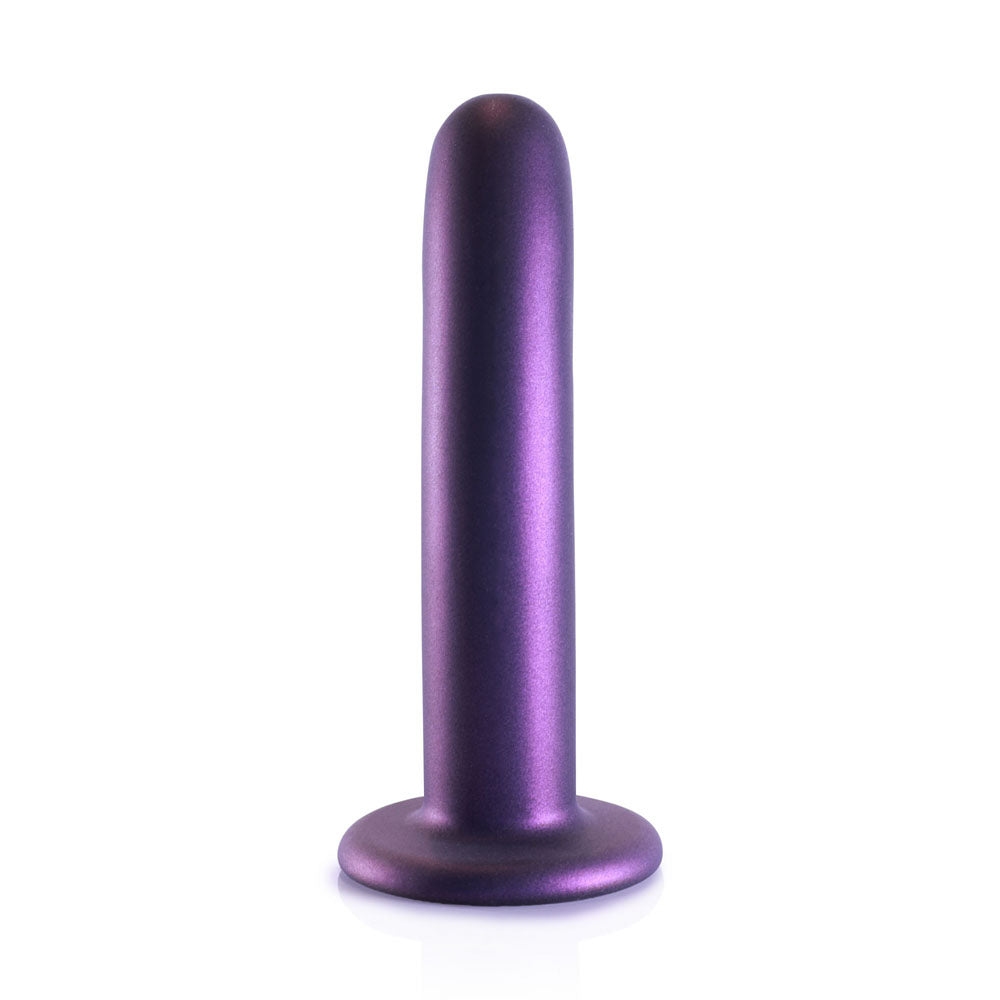 OUCH! Smooth Silicone G-Spot Dildo - 6'' / - Metallic Purple Dildo