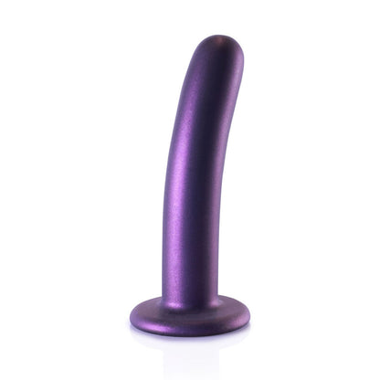 OUCH! Smooth Silicone G-Spot Dildo - 6'' / - Metallic Purple Dildo