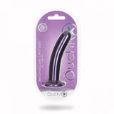 OUCH! Smooth Silicone G-Spot Dildo - 6'' / 14.5 cm - Metallic Purple 14.5 cm Dildo - Image 9