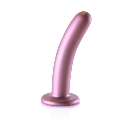 OUCH! Smooth Silicone G-Spot Dildo - 6'' / - Rose Gold Dildo
